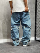 CALÇA BAGGY DESTROYED SKY BLUE
