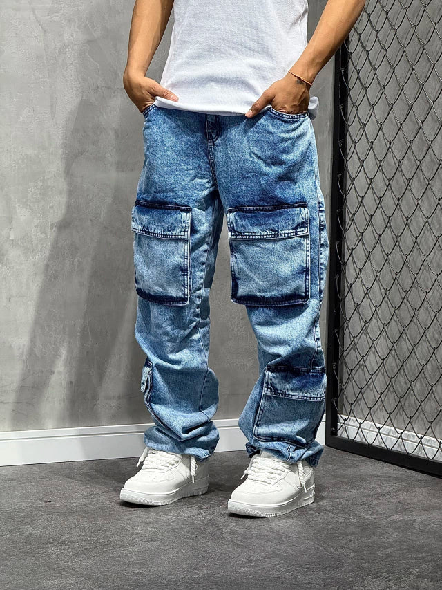 CALÇA JEANS CARGO FOUR POCKET