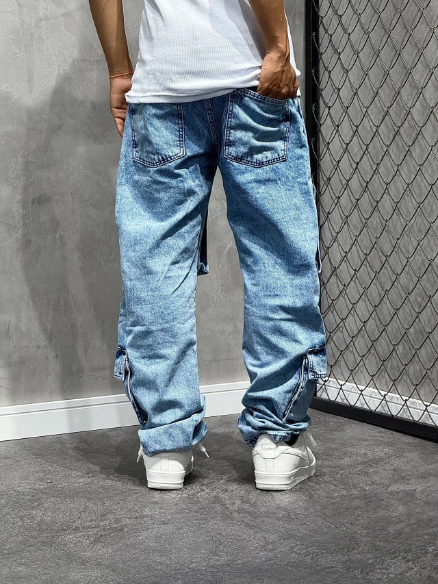 CALÇA JEANS CARGO FOUR POCKET