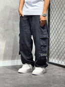 CALÇA COMPTON CARGO POCKET JEANS BLACK