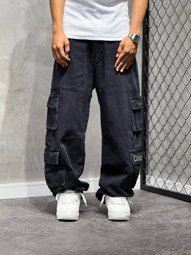 CALÇA COMPTON CARGO POCKET JEANS BLACK
