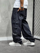 CALÇA COMPTON CARGO POCKET JEANS BLACK