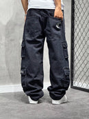 CALÇA COMPTON CARGO POCKET JEANS BLACK