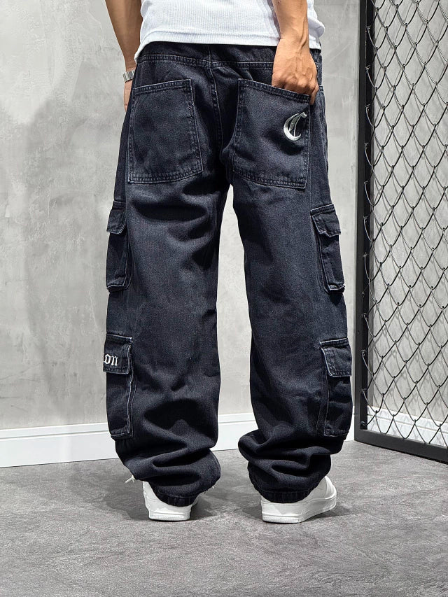 CALÇA COMPTON CARGO POCKET JEANS BLACK