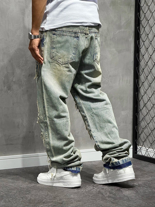 CALÇA JEANS BAGGY “TRIBAL” DIRTY