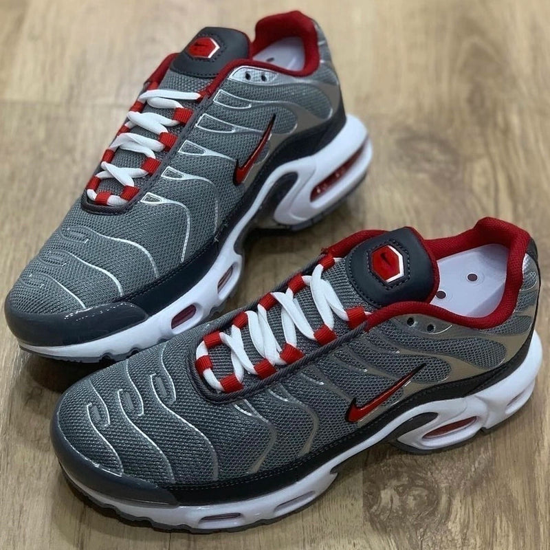 Nike Air Max Tn Plus Cinza/Branco/Vermelho
