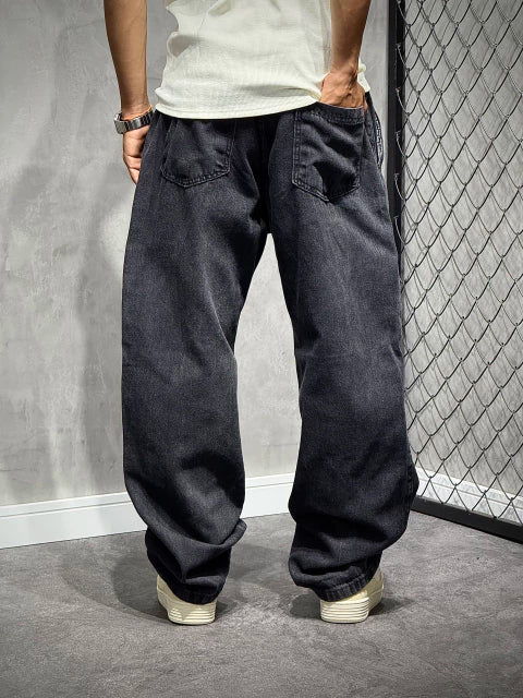 CALÇA BAGGY BASIC STONED BLACK