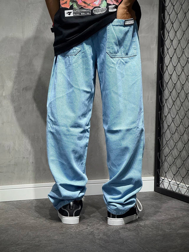 CALÇA BAGGY JEANS STICKERS