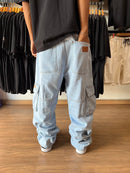 CALÇA CARGO JEANS BORDADO COMPTOM