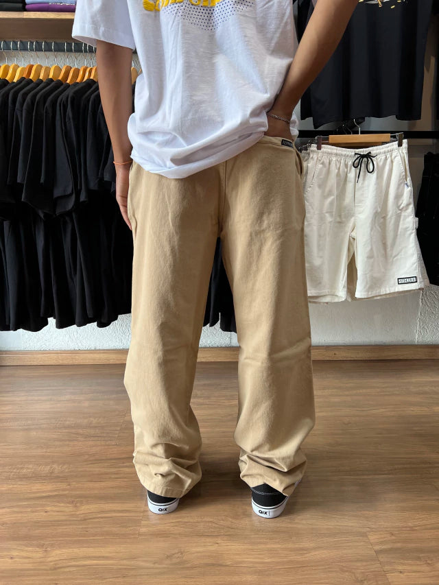 CALÇA RETA SARJA NARINA