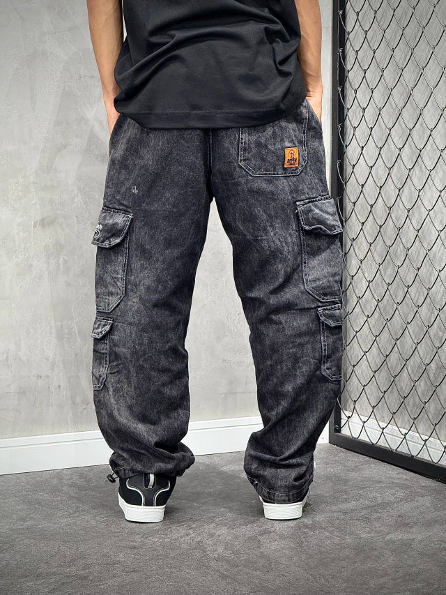 CALÇA DOUBLE CARGO REFEN STONED LETRING