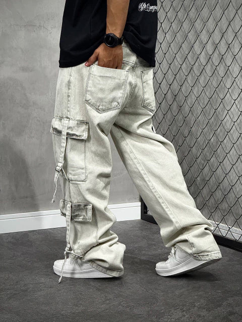 CALÇA DOUBLE CARGO STONE GREY