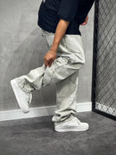 CALÇA BAGGY DENIM STONE GREY