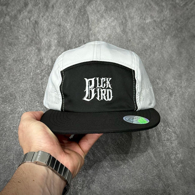 BONÉ FIVE PANEL BLACK BIRD UNISEX - CINZA/PRETO