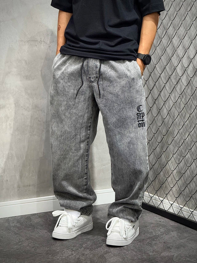 CALÇA BAGGY COMPTON LETTERS LOGO MARMORIZADA