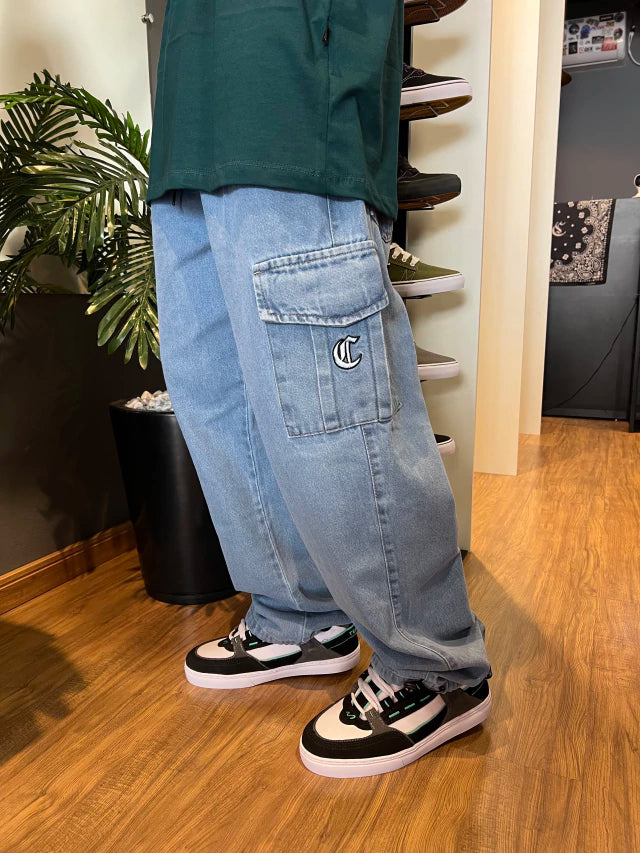 CALÇA BAGGY JEANS CARGO COMPTON