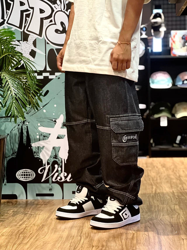 CALÇA CARGO JEANS BLACK COMPTON