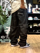 CALÇA CARGO JEANS BLACK COMPTON