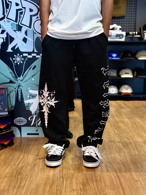 CALÇA MOLETOM TRIPSIDE “TRAPSTAR” - PRETA