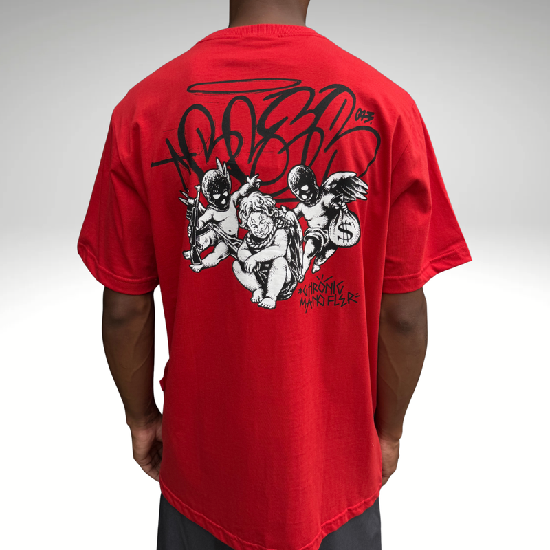 CAMISETA CHRONIC MANO FLER 25 COLLAB 2 VERMELHA