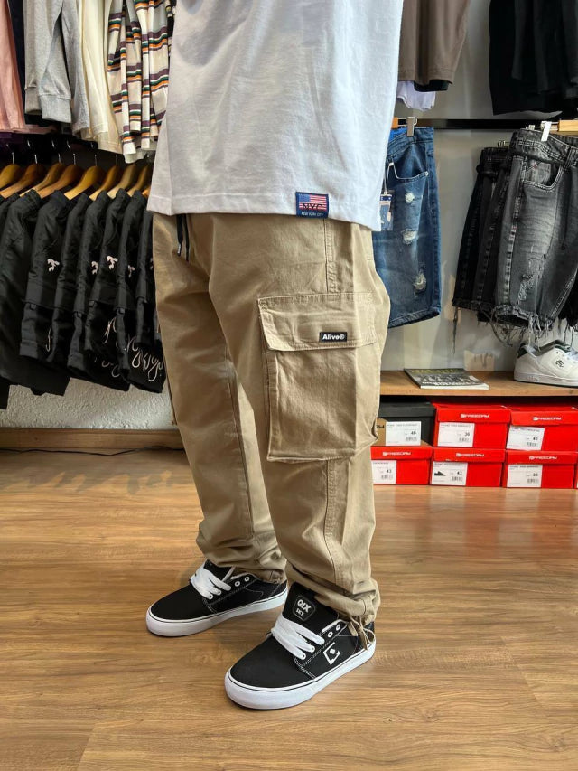 CALÇA ALIVE TAG CARGO MARROM